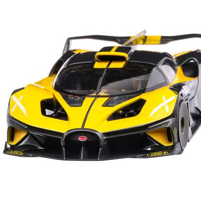 Macheta auto Bugatti Bolide 2020 scara 1:18 galben cu negru Burago