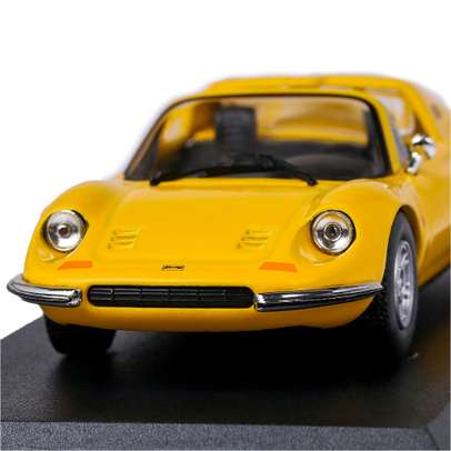 Macheta auto Ferrari Dino 246 GTS Scara 1:43 galben Magazine Models