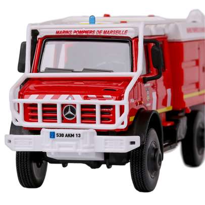 Macheta auto Mercedes-Benz Unimog U5000 Pompieri 1:50