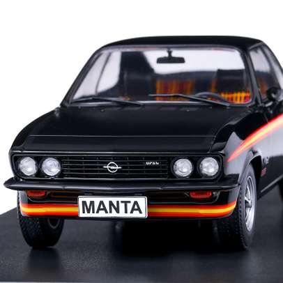 Macheta auto Opel Manta A GT/E 1974, scara 1:24, negru, White Box