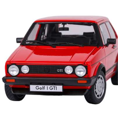 Macheta auto Volkswagen Golf I GTI 1982 rosu 1:18 Welly