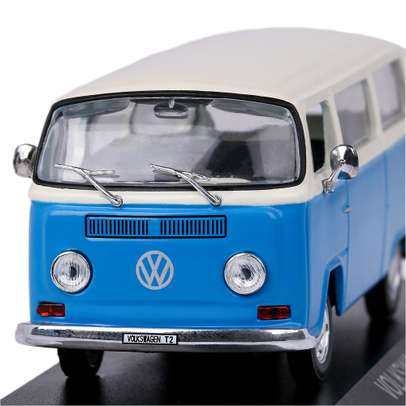 Macheta auto Volkswagen T2 Scara 1:43 albastru Magazine Models