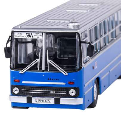 Macheta autobuz Ikarus 260.06 scara 1:43 albastru cu gri