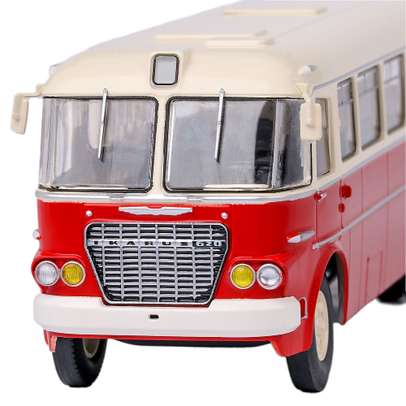 Macheta autobuz Ikarus 620 1961 scara 1:43 rosu cu bej Premium ClassiXXs