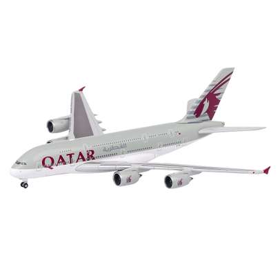 Macheta avion Airbus A380 Qatar Airways gri 1-500 metal