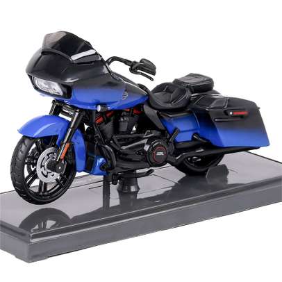 Macheta moto Harley Davidson CVO Road Glide 2018 scara 1:18, albastru cu negru, Maisto