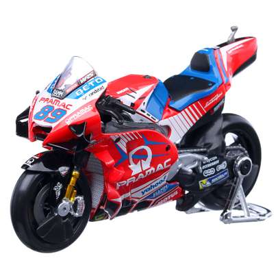 Macheta motocicleta Ducati Desmosedici GP21 Nr. 89 2021 scara 1:18 rosu Maisto
