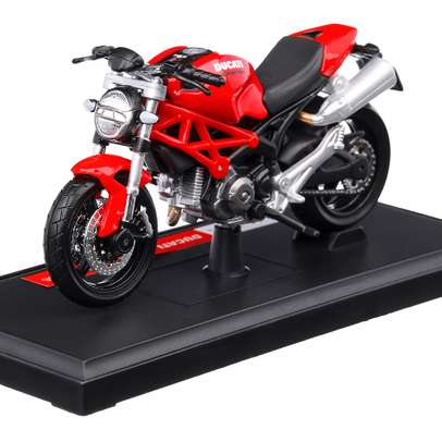 Macheta motocicleta Ducati Monster 696 2014 scara 1:18 rosu Maisto