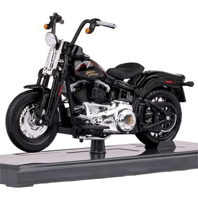 Macheta motocicleta Harley-Davidson FLSTSB Cross Bones 2008 negru 1:18