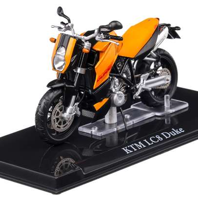 Macheta motocicleta KTM LC8 Duke 2012 scara 1:24 portocaliu cu negru Magazine models