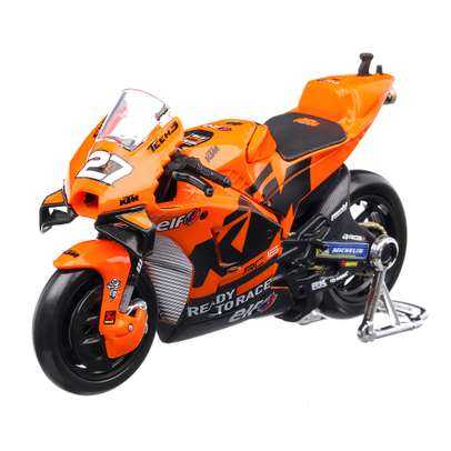 Macheta motocicleta KTM RC 16 Tech 3 #27 Factory Racing 2021 Iker scara 1:18 portocaliu Maisto