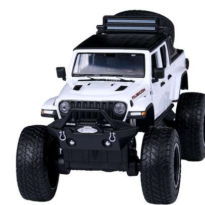 Macheta suv Jeep Gladiator Rubicon Offroad 2021, scara 1:24, alb, Motor Max