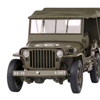 Jeep Willys 1943 macheta suv militar  scara 1:18 vernil Welly