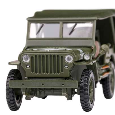 Macheta vehicul militar Jeep Willys MB soft top verde