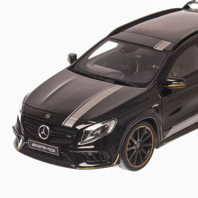Mercedes-Benz AMG GLA 45 Yelow Night Edition, macheta auto scara 1:18, negru, limited edition, GT-Spirit