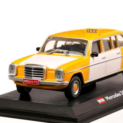 Mercedes-Benz 240D Beirut Taxi 1973, macheta Taxi scara 1:43, galben cu alb, Atlas