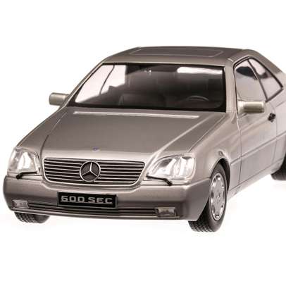 Mercedes-Benz 600 SEC (C140) 1992, macheta  auto, scara 1:18, argintiu, KK Scale
