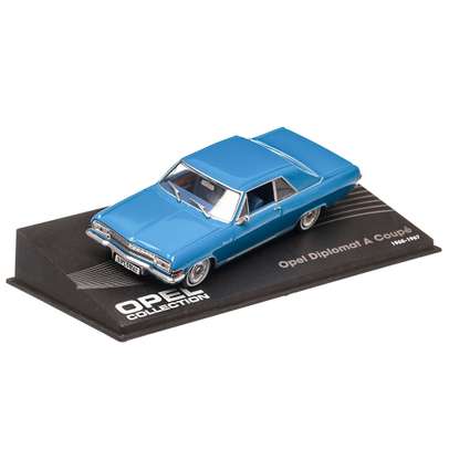 Opel Diplomat A Coupe 1967, macheta auto, scara 1:43, albastru, Magazine Models