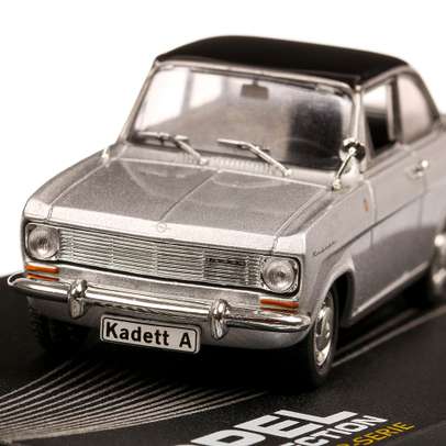 Opel Kadett A Coupe 1964, macheta auto, scara 1:43, argintiu cu negru, Atlas