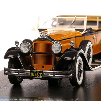 Packard 733 Straight 8 sport Phaeton 1930, macheta auto, scara 1:43, portocaliu cu negru, Neo