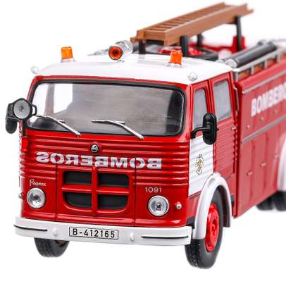 Pegaso  Comet 1091-1 Pompieri Spania 1963, macheta camion, scara 1:43, rosu, Magazine Models