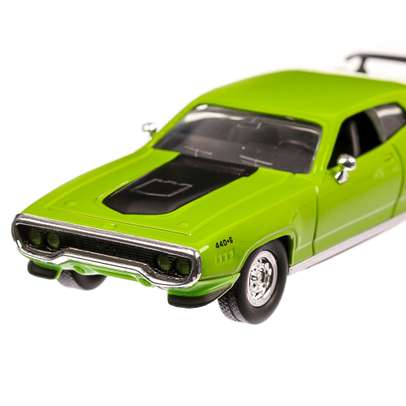 Plymouth GTX 1971 scara 1:43, verde cu negru, Lucky Die Cast
