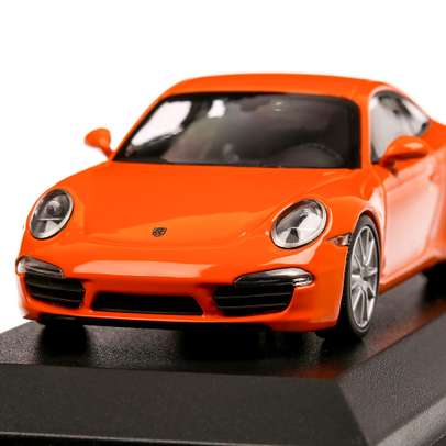 Porsche 911 S 2012, macheta auto, scara 1:43, portocaliu, Maxichamps