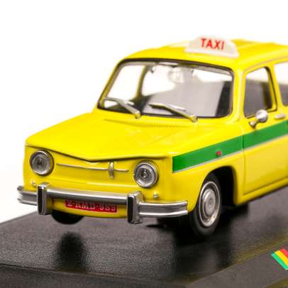 Renault 8 Bamako Taxi 1970, macheta Taxi scara 1:43, galben cu verde, Atlas
