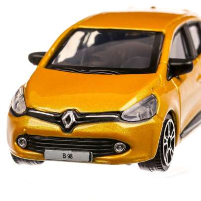 Renault Clio 2013, macheta auto scara 1:43, galben, Bburago