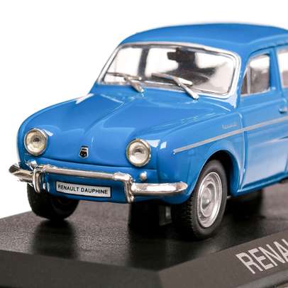 Renault Dauphine 1967, macheta auto, scara 1:43, albastru, Magazine models-5