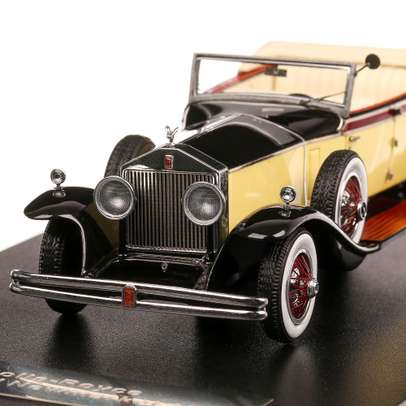 Rolls Royce Phantom I Newmarket 1929, macheta auto, scara 1:43, galben cu negru, Neo