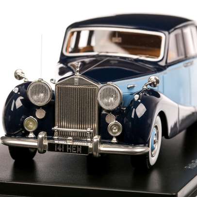 Rolls Royce silver Wraith Hooper Empress Line 1956, macheta auto, scara 1:43, albastru cu negru, Neo