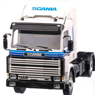 Scania 143M 470 Topline Truck 1987, macheta auto scara 1:18, alb cu bleu, MCG