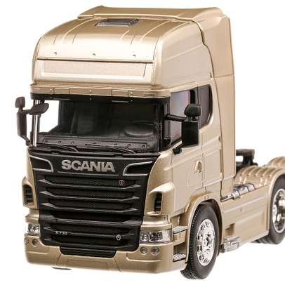 Scania R730 V8 (6x4), macheta camion, scara 1:32, auriu, Welly