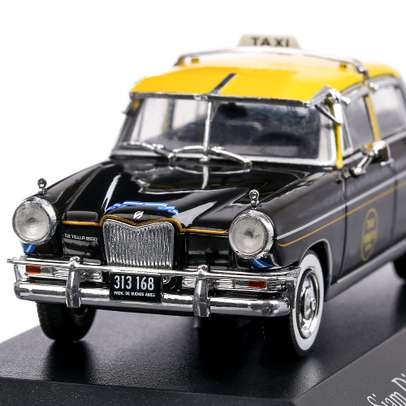 Siam Di Tella Taxi Buenos Aires 1963, macheta auto, scara 1:43, negru cu galben, Magazine models