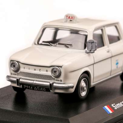 Simca 1000 Marseille Taxi 1962, macheta Taxi scara 1:43, alb, Atlas