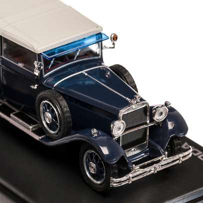 Skoda 860 1932, macheta auto scara 1:43, albastru inchis, vitrina plexic, Abrex