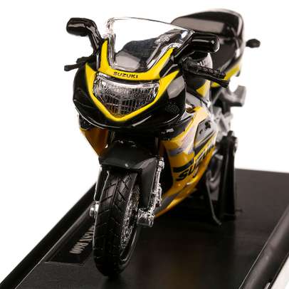 Suzuki GSX-R600 2014, macheta motocicleta, scara 1:18, galben cu negru, Maisto