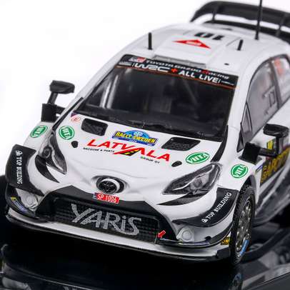 Toyota Yaris WRC#10 Raliul Suediei 2020, macheta  auto,  scara 1:43, alb cu negru, IXO